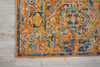 2 x 3 Gold and Blue Antique Scatter Rug