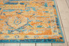 7 x 10 Gold and Blue Antique Area Rug