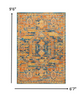 7 x 10 Gold and Blue Antique Area Rug