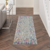 2 x 8 Ivory Abstract Striations Runner Rug