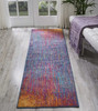 2 x 8 Rainbow Abstract Striations Runner Rug