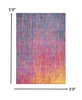 4 x 6 Rainbow Abstract Striations Area Rug