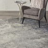 8 Round Charcoal and Ivory Abstract Area Rug