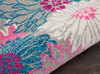 2 x 3 Gray and Pink Tropical Flower Scatter Rug