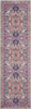 2 x 10 Light Gray and Pink Medallion Runner Rug