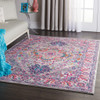 4 x 6 Light Gray and Pink Medallion Area Rug