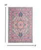 8 x 10 Light Gray and Pink Medallion Area Rug