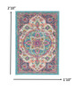 2 x 3 Pink and Blue Floral Medallion Scatter Rug