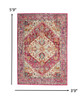 4 x 6 Ivory and Pink Oriental Area Rug