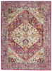 5 x 7 Ivory and Pink Oriental Area Rug