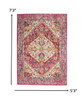 5 x 7 Ivory and Pink Oriental Area Rug