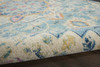 2 x 3 Light Blue and Ivory Distressed Scatter Rug