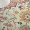 5 x 7 Ivory and Pink Medallion Area Rug