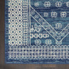 5 x 7 Navy Blue and Ivory Persian Motifs Area Rug