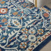 5 x 7 Blue White Multi Medallion Area Rug