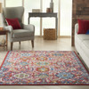 4 x 6 Red and Multicolor Decorative Area Rug