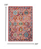 4 x 6 Red and Multicolor Decorative Area Rug