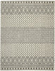 8 x 10 Ivory and Gray Geometric Area Rug