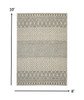 8 x 10 Ivory and Gray Geometric Area Rug