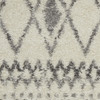 2 x 10 Ivory and Gray Berber Pattern Runner Rug