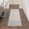 2 x 8 Ivory Jewels Geometric Runner Rug