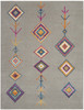 7 x 10 Gray and Multicolor Geometric Area Rug