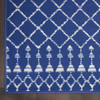 5 x 7 Navy Blue and Ivory Berber Pattern Area Rug