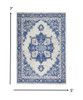 5 x 7 Ivory and Blue Persian Medallion Area Rug