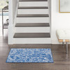 5 x 7 Blue and Ivory Floral Vines Area Rug