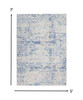 5 x 7 Gray and Blue Abstract Grids Area Rug