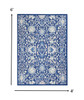 4 x 6 Navy and Ivory Intricate Floral Area Rug