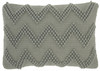 Light Gray Chevron Detail Lumbar Pillow