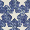 Navy Blue and Ivory Stars Throw Pillow