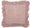 Dainty Ruffle Edged Pink Throw Pillow
