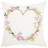 Sweet Heart Wreath Throw Pillow