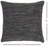 Charcoal Distressed Stripes Throw Pillow