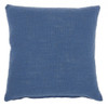 Denim Blue Solid Woven Throw Pillow