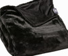 Premier Luxury Black Super Soft Faux Fur Throw Blanket