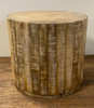 Updated Rustic Round Stump End Table