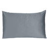 Dark Gray Dreamy Set of 2 Silky Satin King Pillowcases