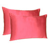 Poppy Red Dreamy Set of 2 Silky Satin Standard Pillowcases