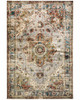 8 x 10 Gray and Rust Distressed Medallion Area Rug