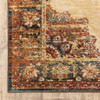 8 x 10 Gold and Orage Floral MedallionArea Rug