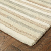 3 x 8 Beige and Gray Eclectic LinesRunner Rug