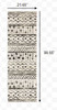 2 x 8 Ivory and Black Eclectic Patterns Indoor Runner Rug