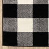 5 x 7 Monochromatic Gingham Pattern Indoor Area Rug