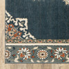 8 x 10 Blue and Beige Floral Medallion Indoor Area Rug