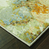 9 x 12 Modern Abstract Gold and Beige Indoor Area Rug