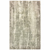 9 x 12 Gray and Ivory Abstract Splash Indoor Area Rug