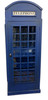 Vintage Blue Wooden Phone Booth Bar Cabinet